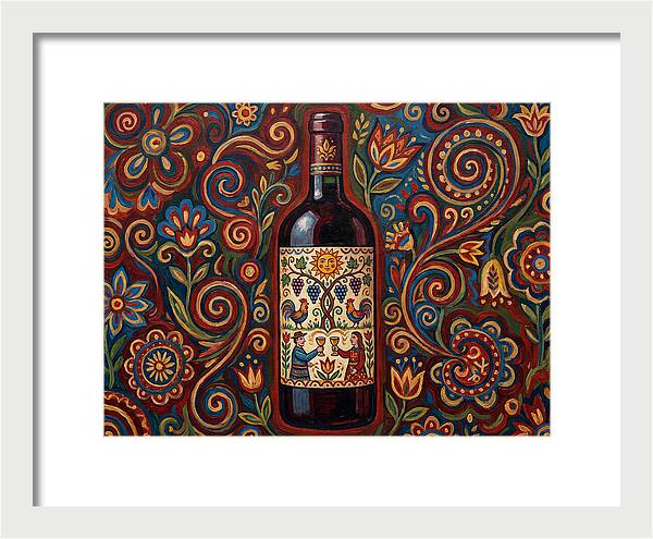 Folk Art Wine Bottle