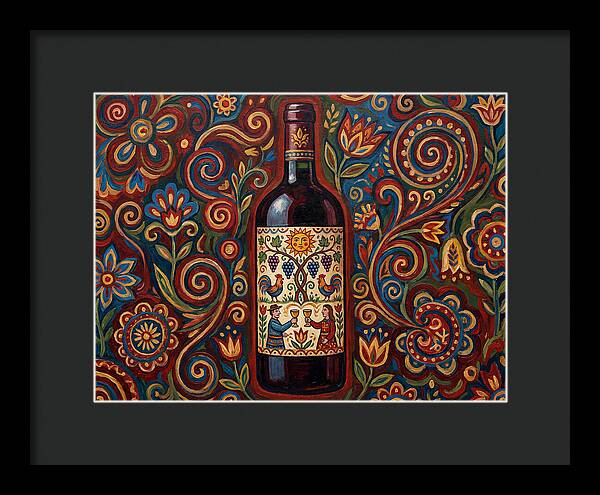 Folk Art Wine Bottle