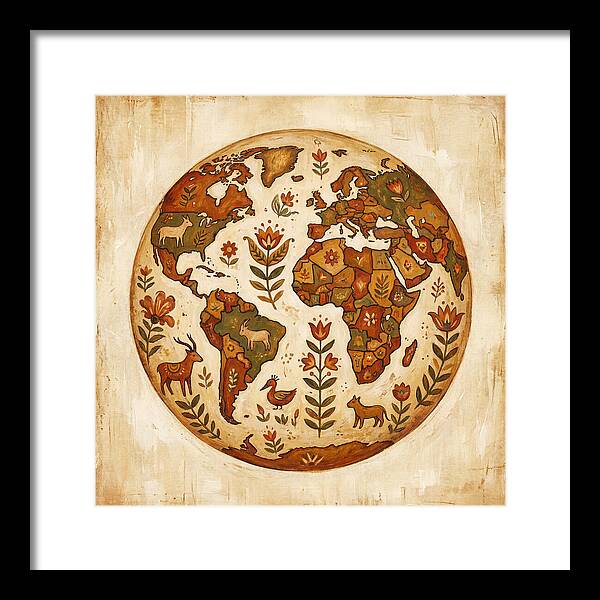 Folk Art World Map