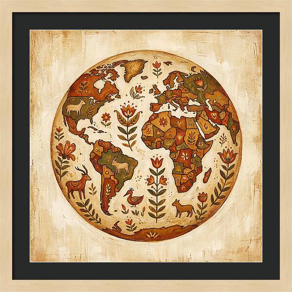 Folk Art World Map