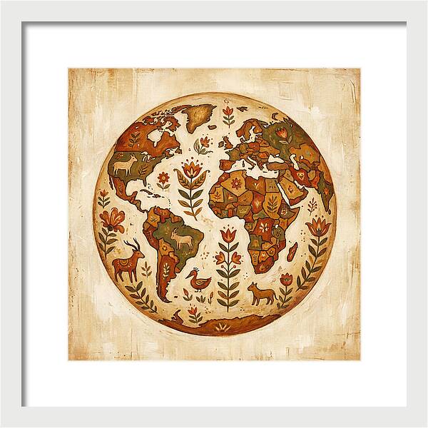 Folk Art World Map