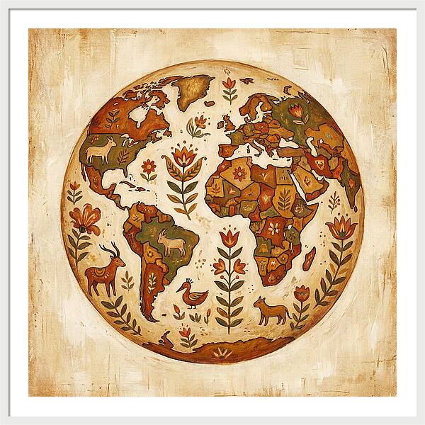 Folk Art World Map