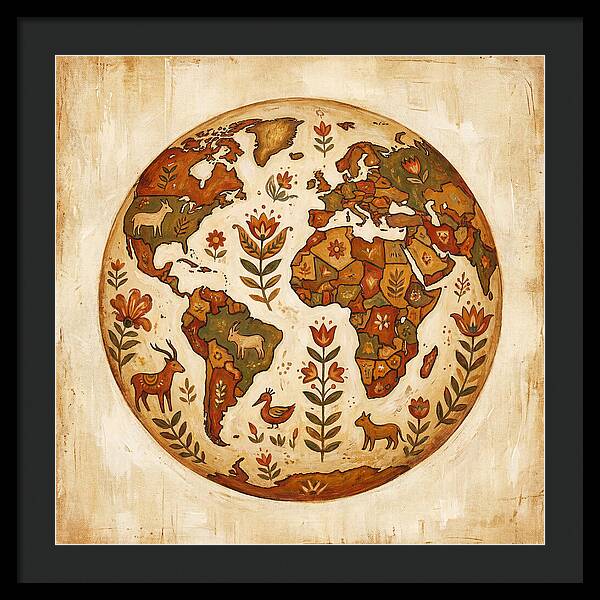 Folk Art World Map