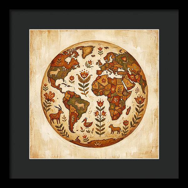 Folk Art World Map