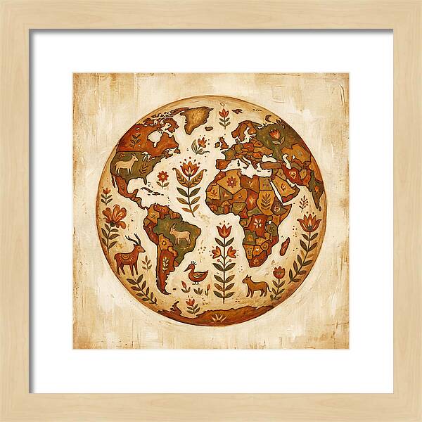 Folk Art World Map