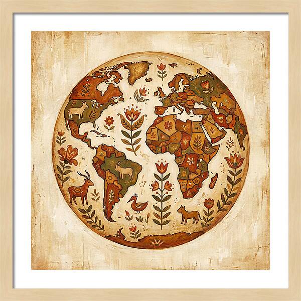 Folk Art World Map