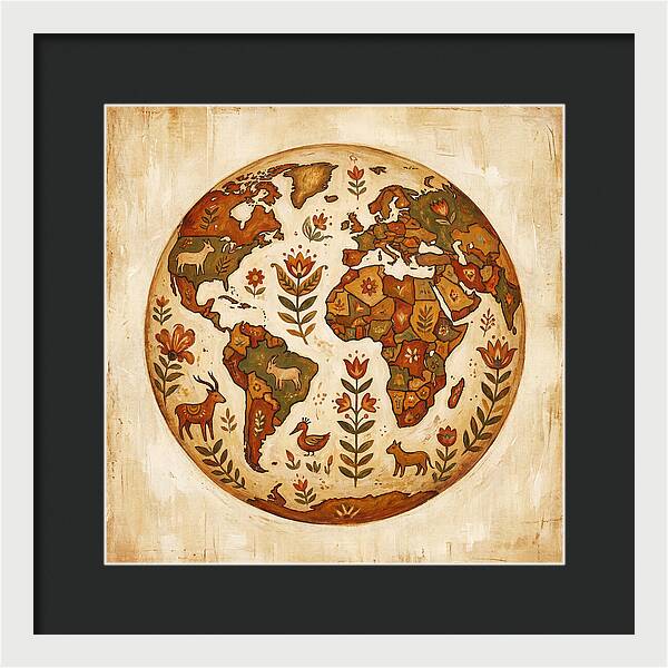 Folk Art World Map