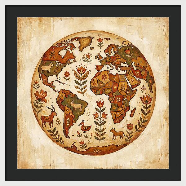 Folk Art World Map