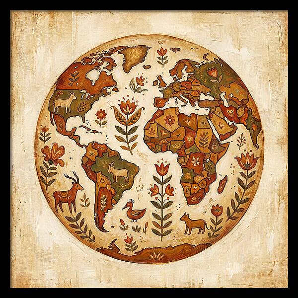 Folk Art World Map