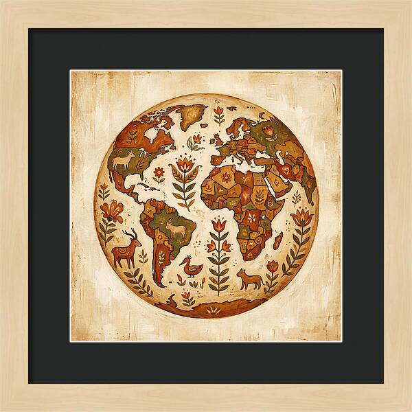 Folk Art World Map