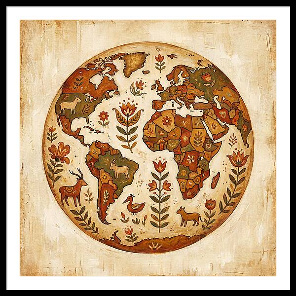 Folk Art World Map