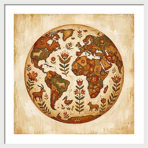Folk Art World Map