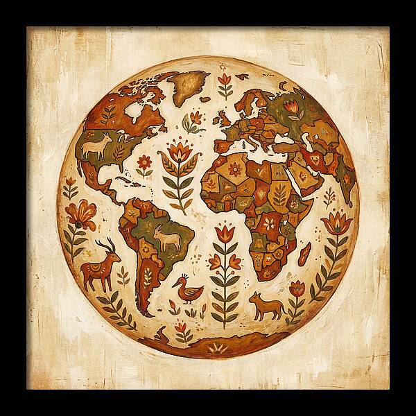 Folk Art World Map