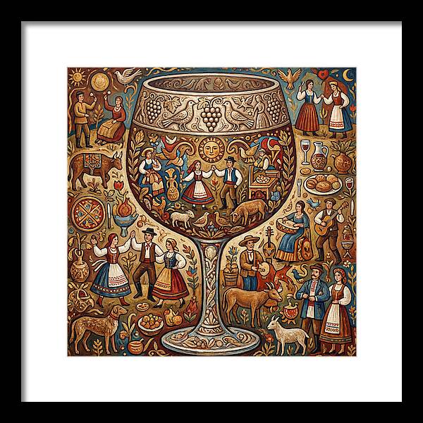 Folk Celebration Within A Glass