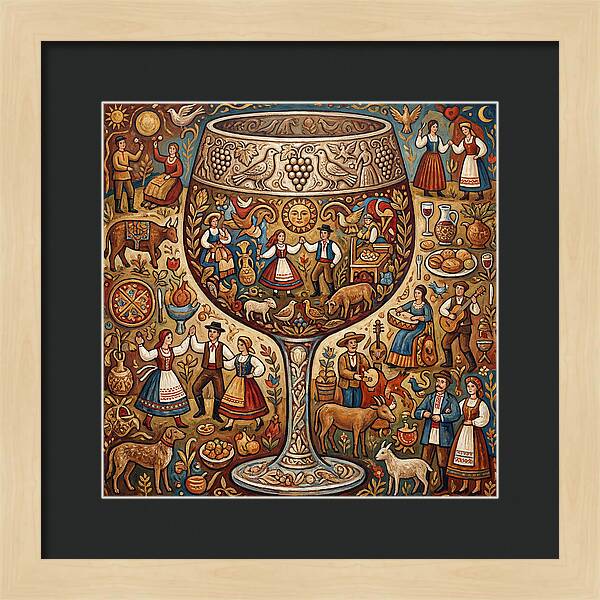 Folk Celebration Within A Glass