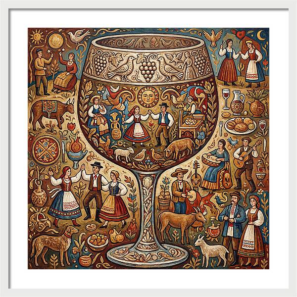 Folk Celebration Within A Glass