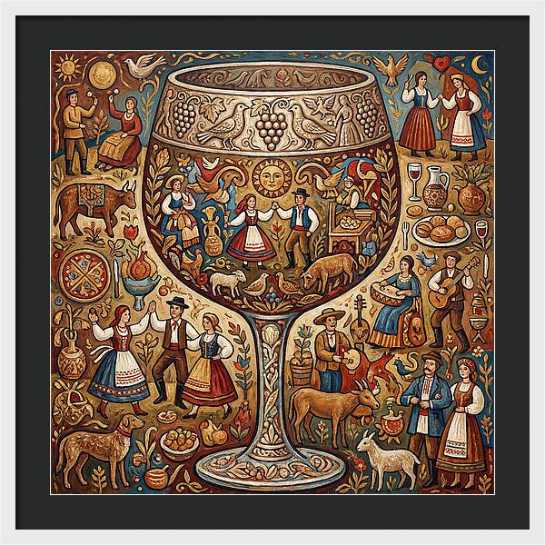 Folk Celebration Within A Glass