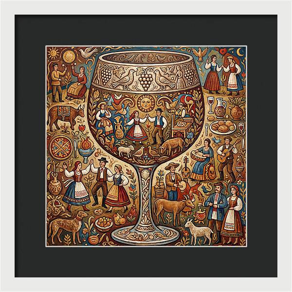 Folk Celebration Within A Glass
