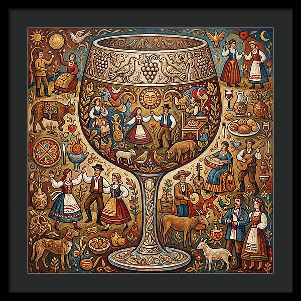 Folk Celebration Within A Glass