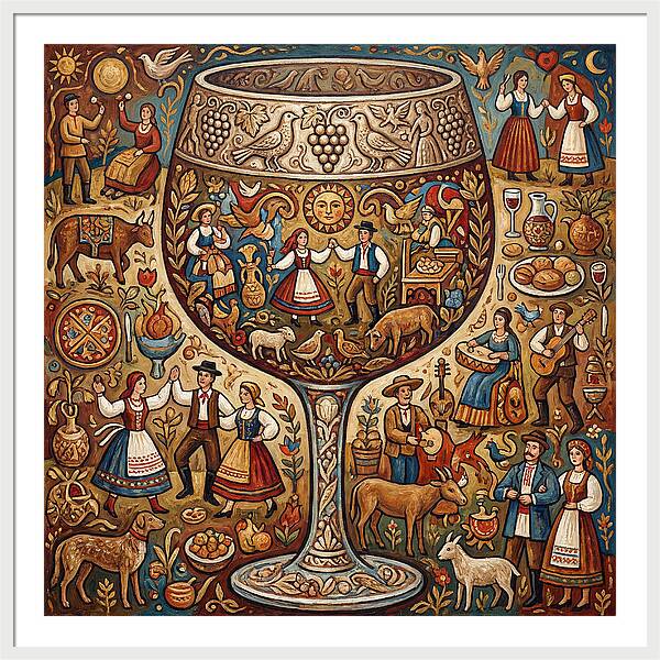 Folk Celebration Within A Glass
