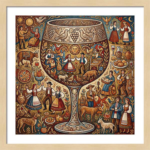 Folk Celebration Within A Glass