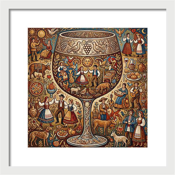 Folk Celebration Within A Glass