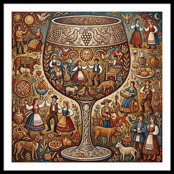 Folk Celebration Within A Glass