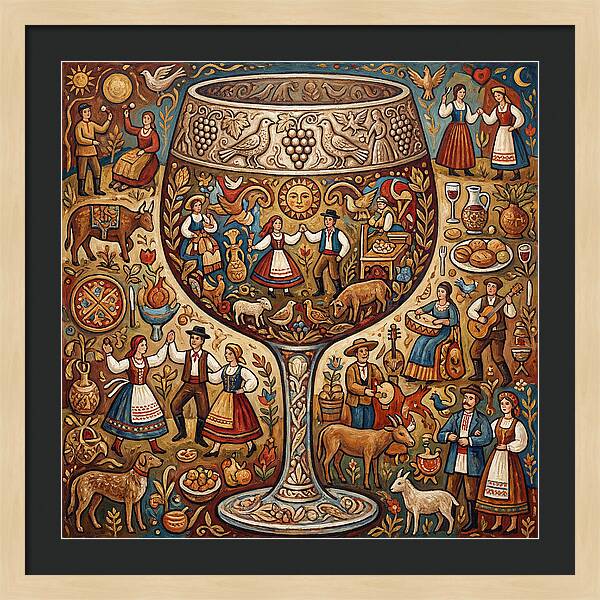 Folk Celebration Within A Glass