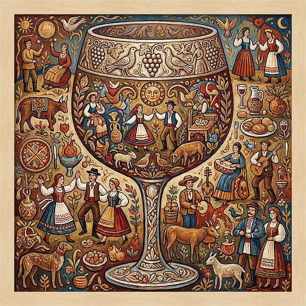 Folk Celebration Within A Glass