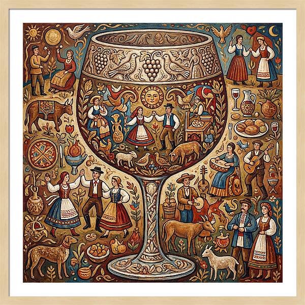Folk Celebration Within A Glass