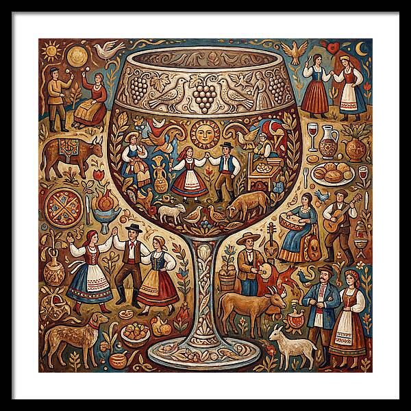 Folk Celebration Within A Glass