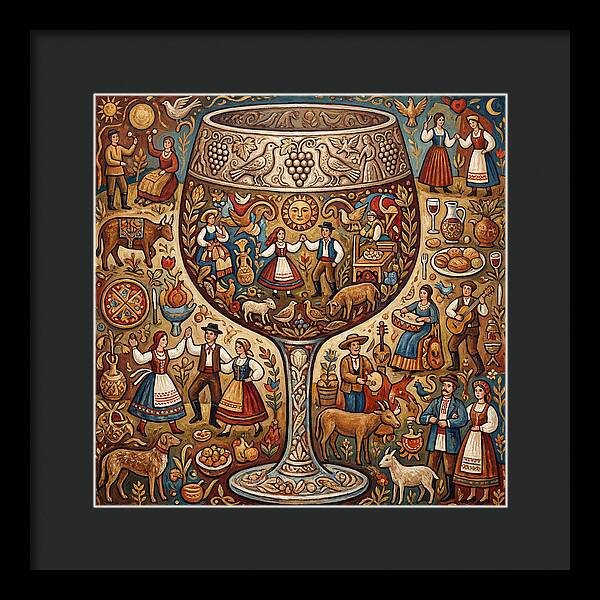 Folk Celebration Within A Glass