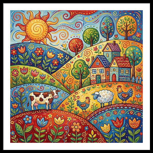 Folk Country Landscape