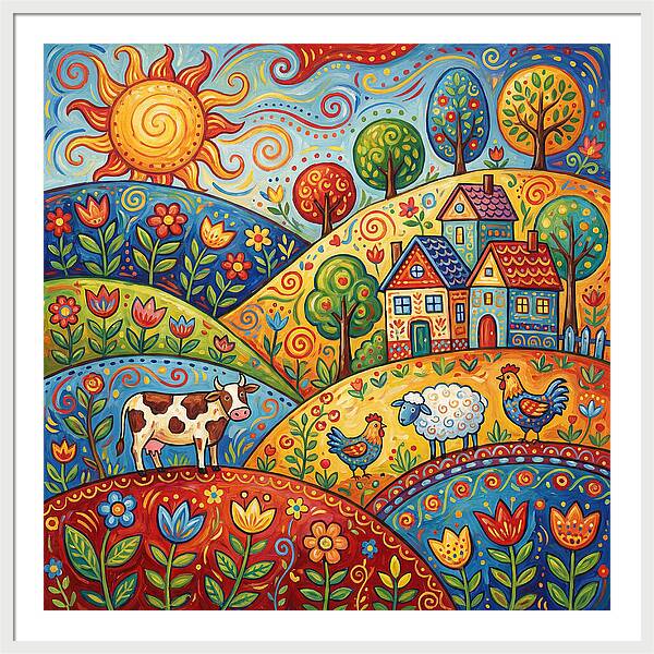 Folk Country Landscape