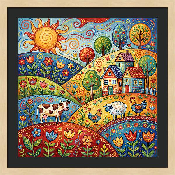 Folk Country Landscape