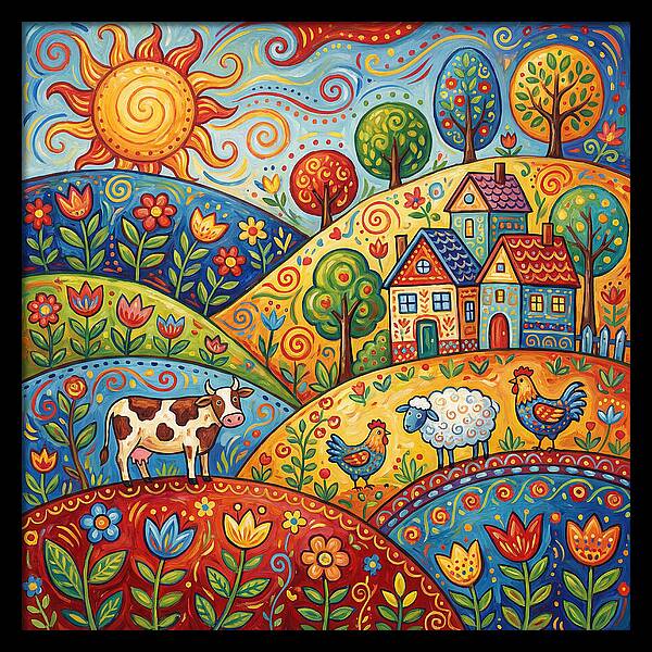 Folk Country Landscape