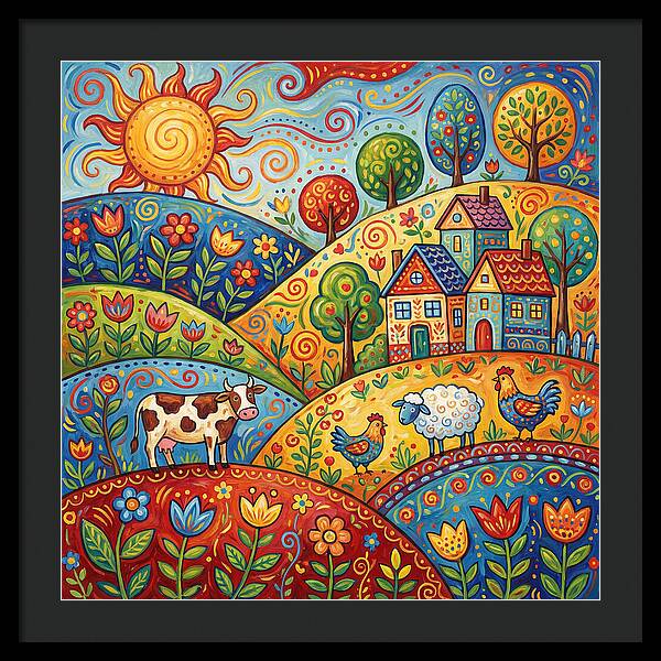 Folk Country Landscape