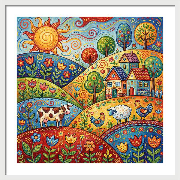 Folk Country Landscape