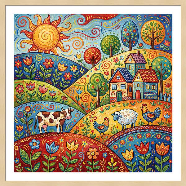 Folk Country Landscape