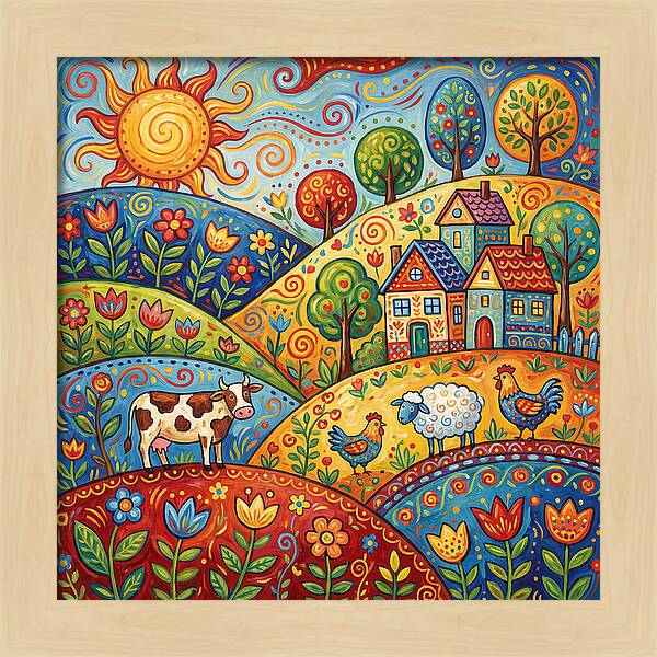 Folk Country Landscape
