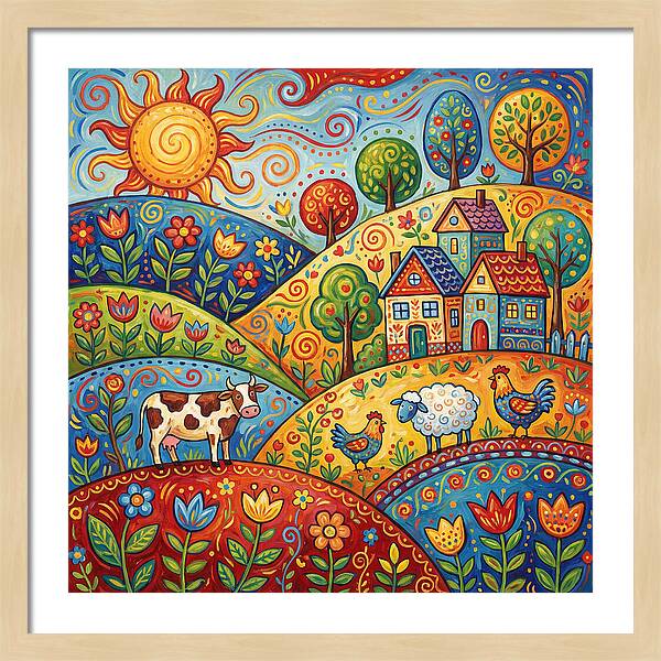 Folk Country Landscape