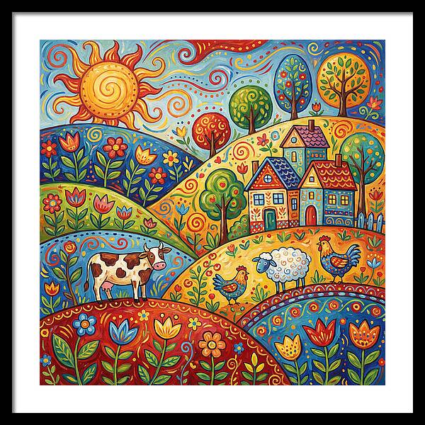 Folk Country Landscape