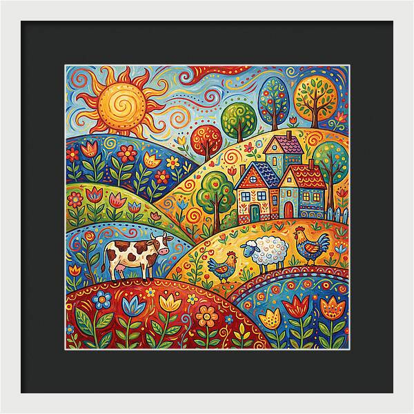 Folk Country Landscape