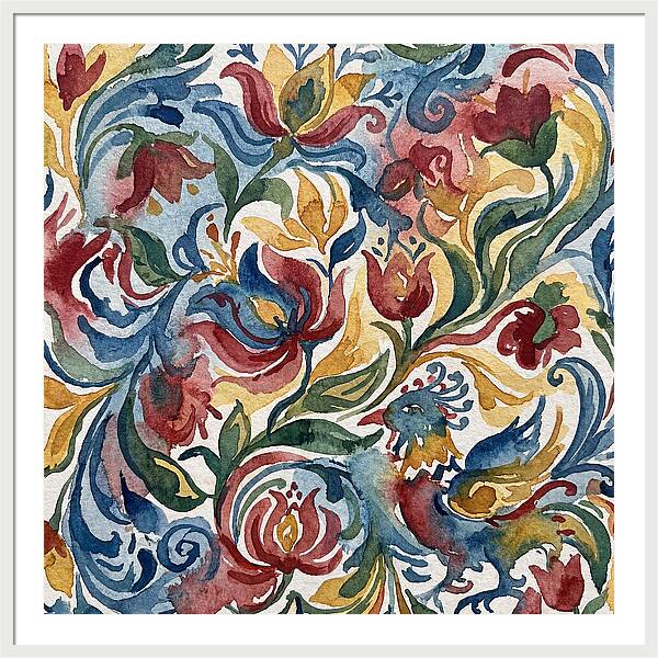 Folk Floral Watercolor