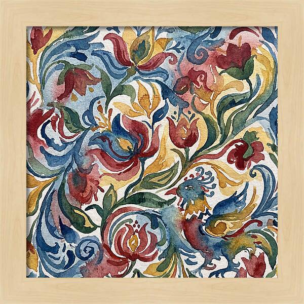 Folk Floral Watercolor