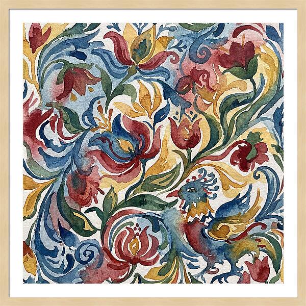 Folk Floral Watercolor