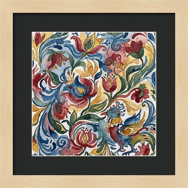 Folk Floral Watercolor