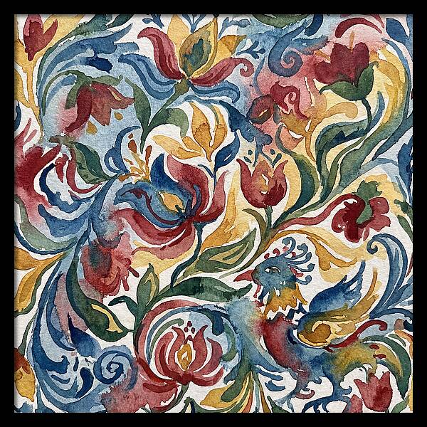 Folk Floral Watercolor