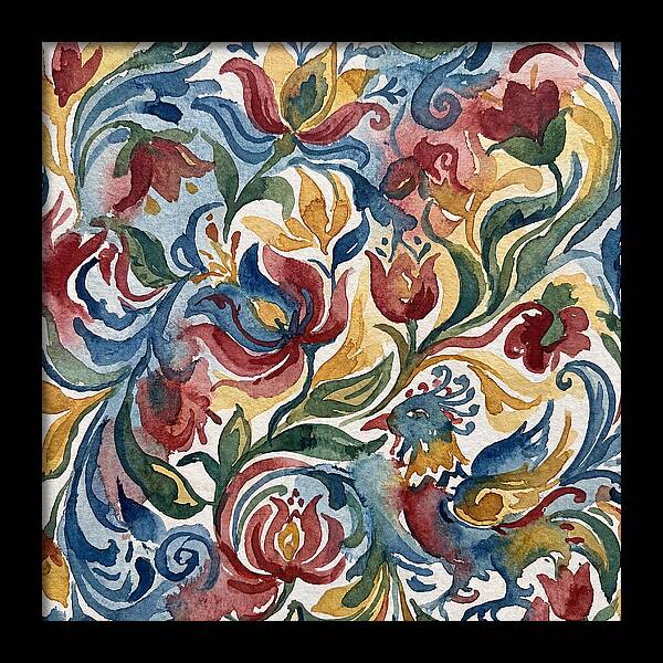 Folk Floral Watercolor