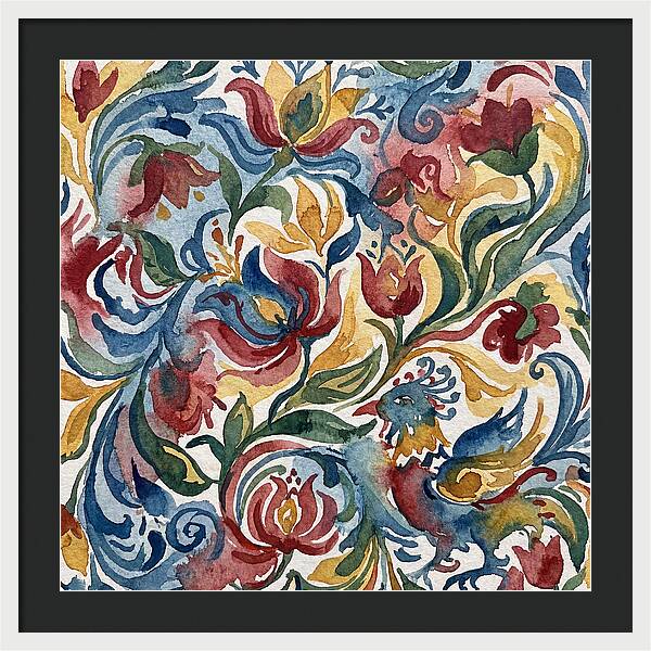 Folk Floral Watercolor